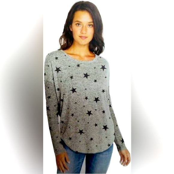 Buffalo Ladies’ Cozy Top (Stars Grey Heather ) Size Small - Picture 1 of 7